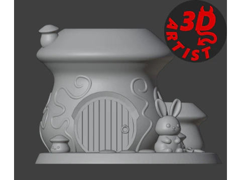 Mushroom House Organizer 3D Print Model