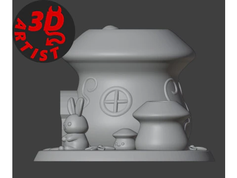 Mushroom House Organizer 3D Print Model