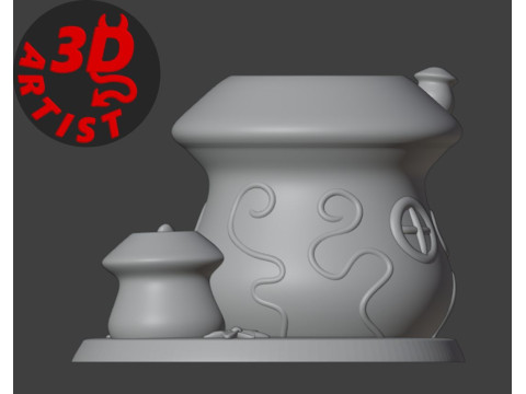 Mushroom House Organizer Modello di stampa 3D
