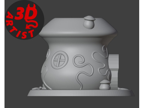 Mushroom House Organizer Modello di stampa 3D