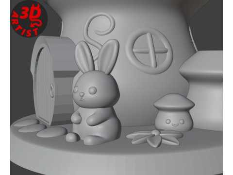 Mushroom House Organizer Modello di stampa 3D