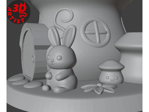 Mushroom House Organizer 3D Print Model