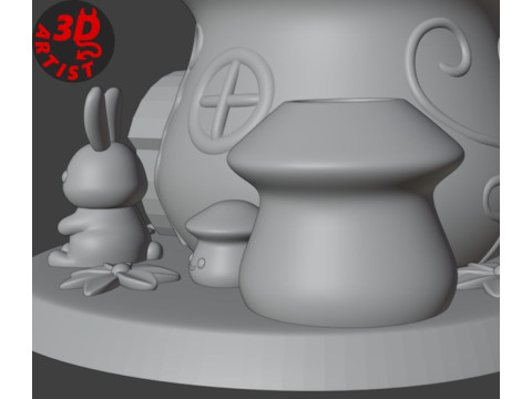 Mushroom House Organizer Modello di stampa 3D