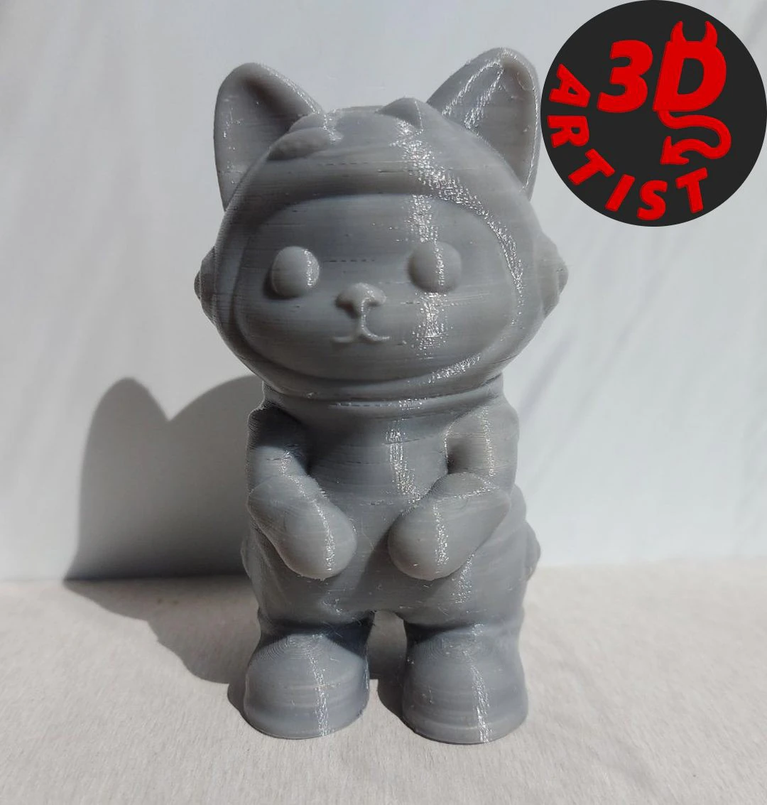 Cat Astronaut Figurine 3D Print Model .c4d .max .obj .3ds .fbx .stl .blend