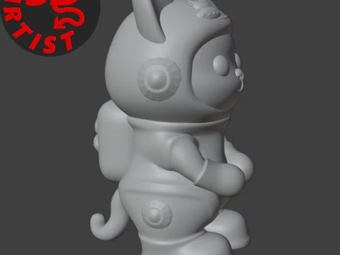 Cat Astronaut Figurine 3D Print Model