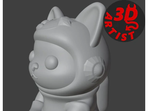 Cat Astronaut Figurine 3D Print Model