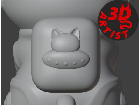 Cat Astronaut Figurine 3D Print Model