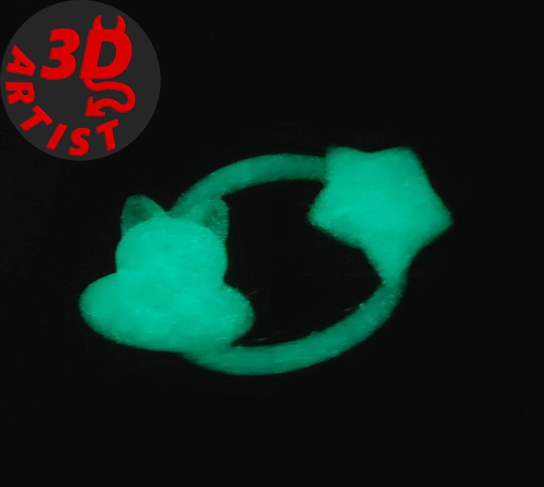 Cat Astronaut Sign Keychain 3D Print Model .c4d .max .obj .3ds .fbx .stl .blend 