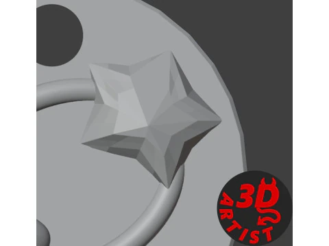 Cat Astronaut Sign Keychain 3D Print Model