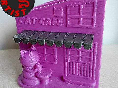 Cat Cafe Organizer 2 versions 3D Принт Модель