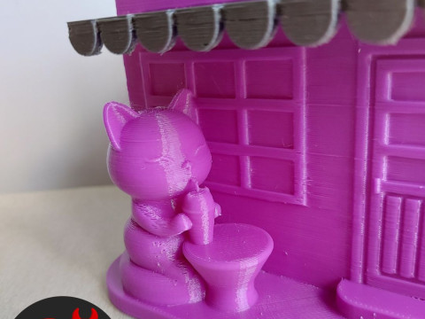 Cat Cafe Organizer 2 versions 3D Принт Модель
