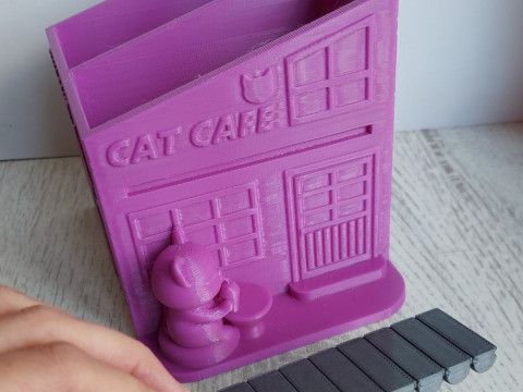 Cat Cafe Organizer 2 versions 3D Принт Модель