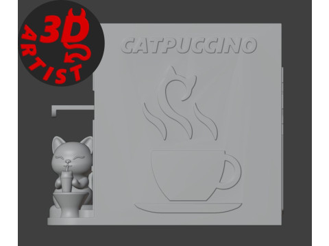 Cat Cafe Organizer 2 versions 3D Принт Модель