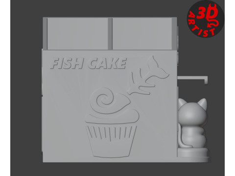 Cat Cafe Organizer 2 versions 3D Принт Модель