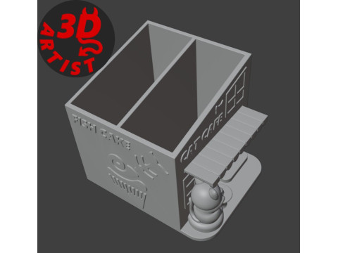 Cat Cafe Organizer 2 versions 3D Принт Модель