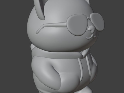 Cat with glasses Figurine Model do druku 3D