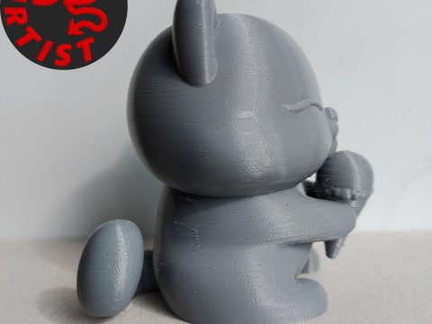 Cat with ice cream Figurine Modello di stampa 3D