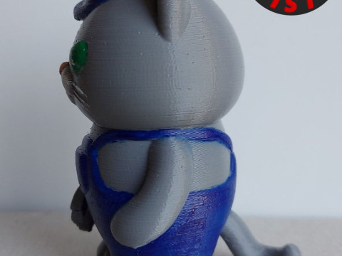 Cat Auto Mechanic Figurine Modelo de Impressão 3D