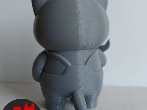 Cat Auto Mechanic Figurine 3D Print Model