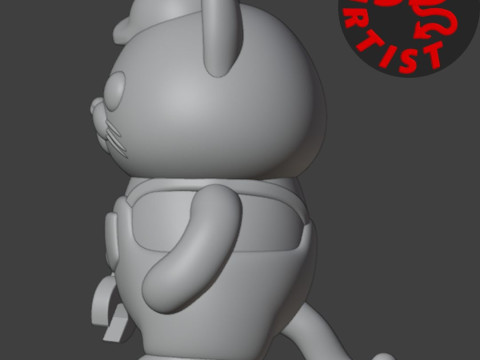 Cat Auto Mechanic Figurine Modelo de Impressão 3D
