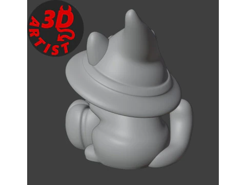 Halloween Cat Figurine 3D Print Model
