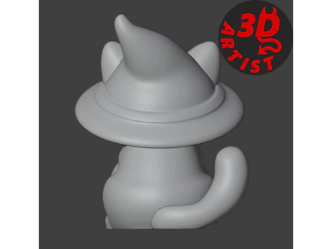 Halloween Cat Figurine 3D Print Model