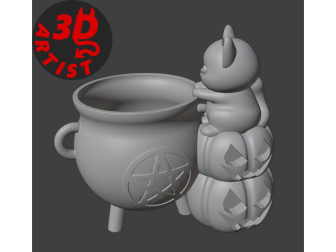 Witchs Cauldron Organizer2 Versions 3D Принт Модель