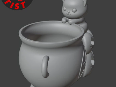 Witchs Cauldron Organizer2 Versions 3D Print Model
