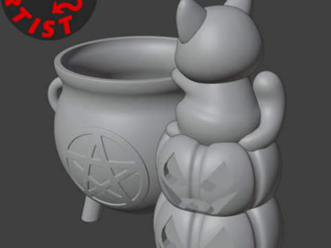 Witchs Cauldron Organizer2 Versions 3D Принт Модель