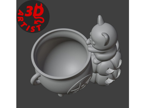 Witchs Cauldron Organizer2 Versions 3D Принт Модель