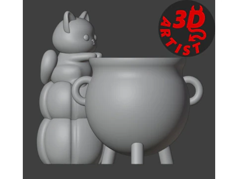 Witchs Cauldron Organizer2 Versions 3D Print Model