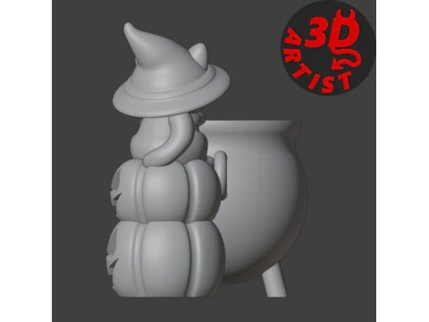 Witchs Cauldron Organizer2 Versions 3D Print Model