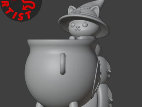 Witchs Cauldron Organizer2 Versions 3D Print Model