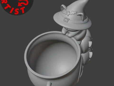 Witchs Cauldron Organizer2 Versions 3D Print Model