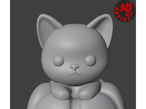 Cat in a pumpkin Figurine 2 versions 3D प्रिंट मॉडल