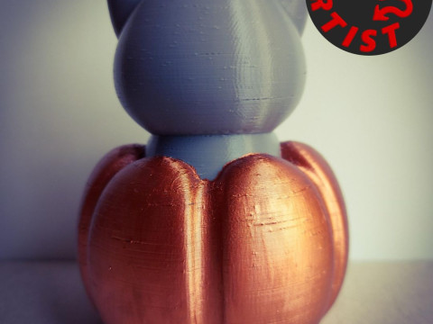 Cat in a pumpkin Figurine 2 versions 3D प्रिंट मॉडल