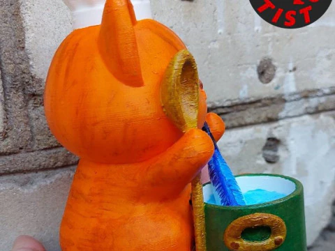 Cat Chef Figurine 3D Print Model