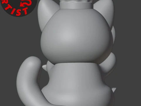 Cat Chef Figurine 3D Print Model