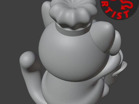 Cat Chef Figurine Model do druku 3D