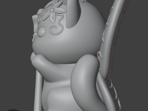 Fairy Cat Figurine 3D 프린트 모델
