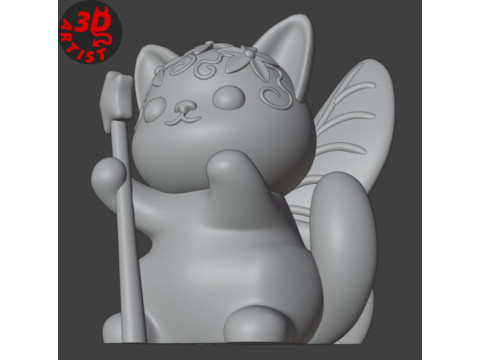 Fairy Cat Figurine 3D 프린트 모델