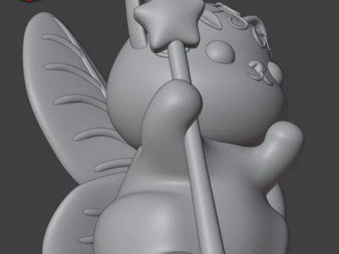 Fairy Cat Figurine 3D 프린트 모델