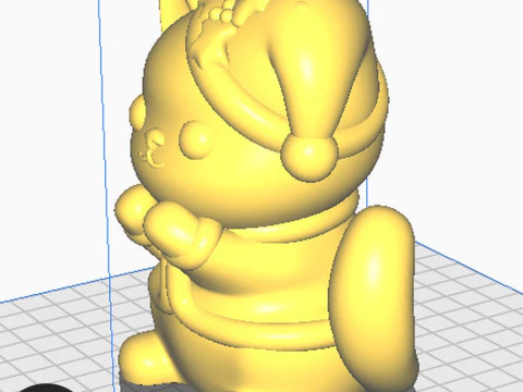 Happy Christmas Cat Figurine Set 3 versions 3D Print Model