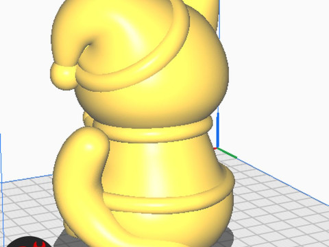 Happy Christmas Cat Figurine Set 3 versions 3D Print Model