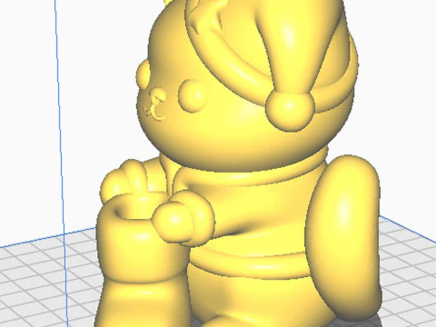 Happy Christmas Cat Figurine Set 3 versions 3D Print Model