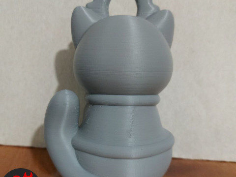 Happy Christmas Cat Deer Figurine Set 3 versions 3D 프린트 모델