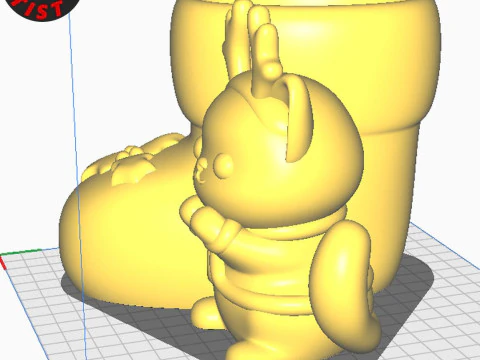 Christmas Boot Organizer Cat Deer Figurine Set 3 versions 3D Print Model