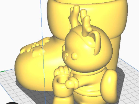 Christmas Boot Organizer Cat Deer Figurine Set 3 versions 3D Print Model