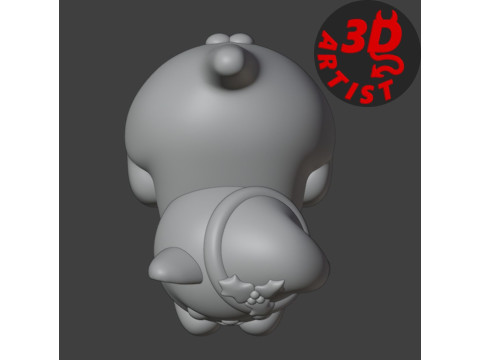 Christmas cat with balls or without balls and clean body Set 3 versions 3D 프린트 모델