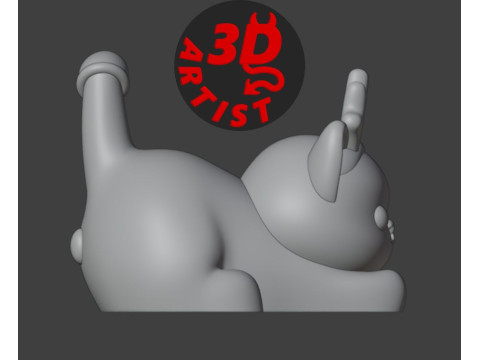Christmas cat with balls V2 Set 2 versions 3D प्रिंट मॉडल